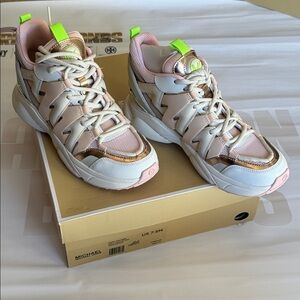 Michael Kors Hero Trainer Small Circular Mesh Sneakers With Box